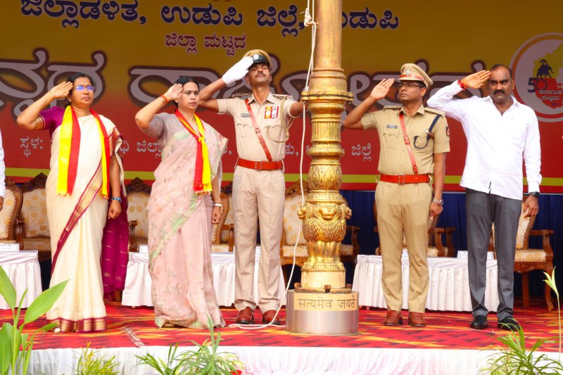 The 68th Kannada Rajhotsava held with pomp and grandeur at Udupi Ajjarkad Grounds